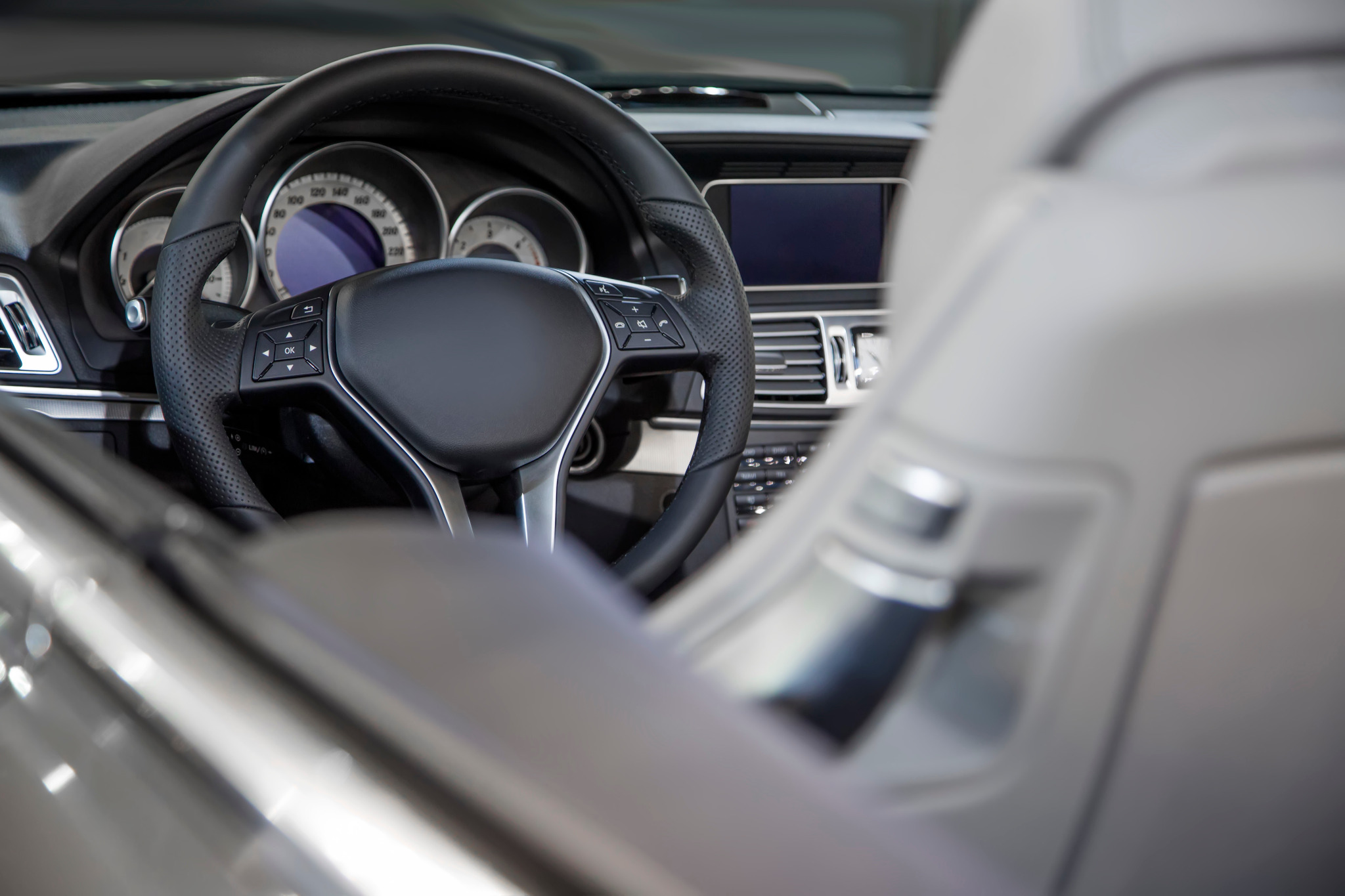 Private chauffeur vehicle interior